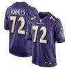 Andrew Vorhees Baltimore Ravens Nike Team Game Jersey - Purple - Front View