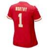 Xavier Worthy Kansas City Chiefs Nike Women's Game Jersey - Red - Detail View