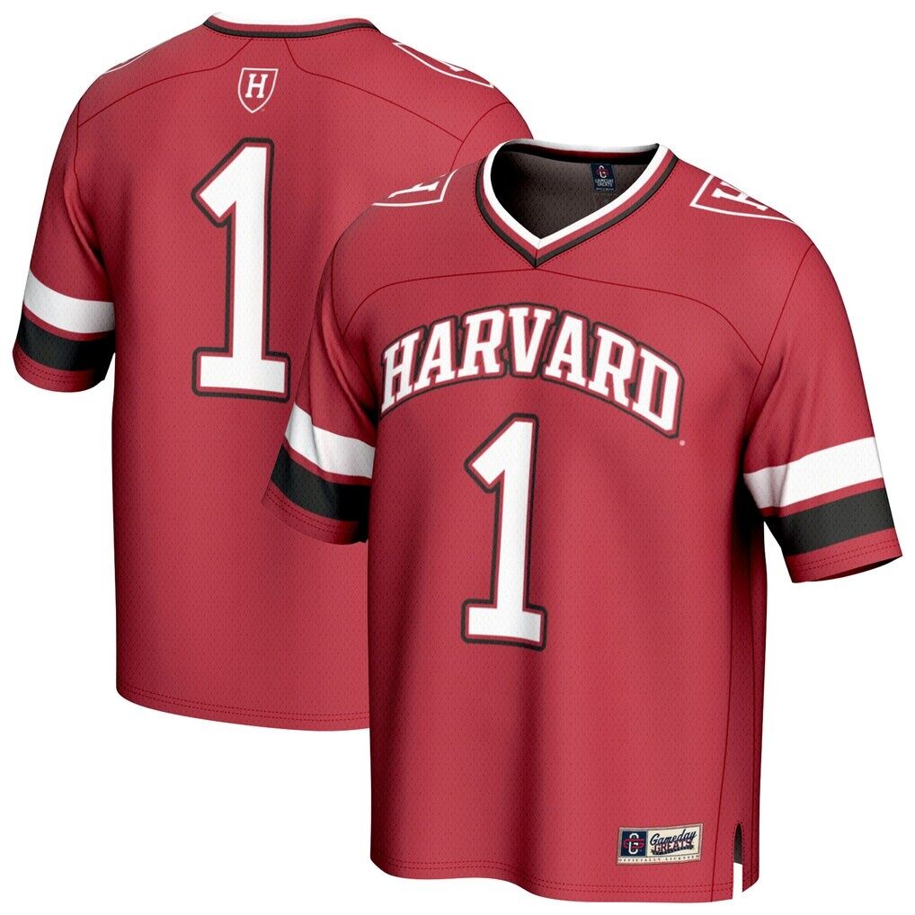 #1 Harvard Crimson GameDay Greats Lightweight Collegiate Football Fashion Jersey