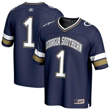 #1 Georgia Southern Eagles GameDay Greats Lightweight Collegiate Football Fashion Jersey - Blue - Front View