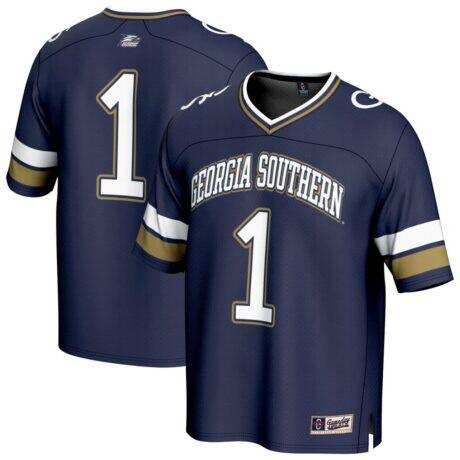 #1 Georgia Southern Eagles GameDay Greats Youth Lightweight Collegiate Football Fashion Jersey - Blue - Front View