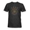 Germany National Team 1863FC Mono Badge Vintage Tri-Blend T-Shirt - Heather Black - Side View