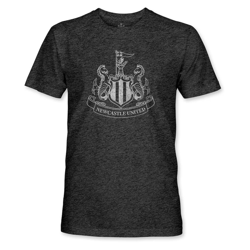 Newcastle United 1863FC Mono Badge Vintage Tri-Blend T-Shirt - Heather Black