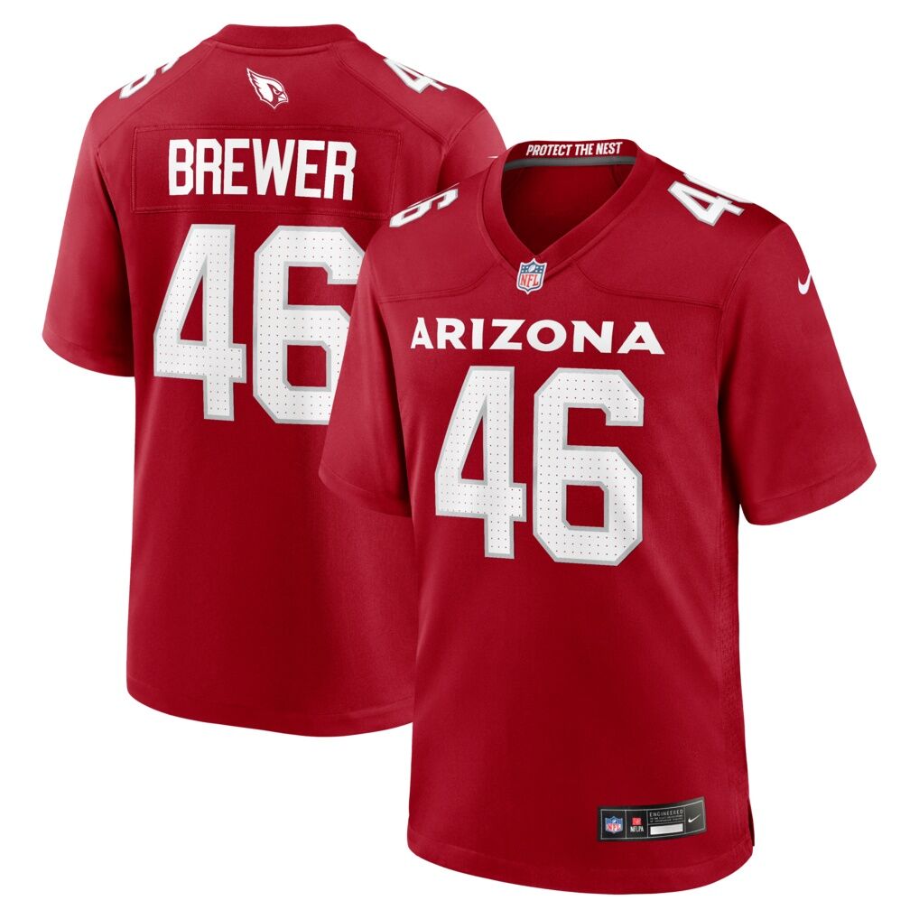 Aaron Brewer Arizona Cardinals Nike Team Game Jersey -  Cardinal
