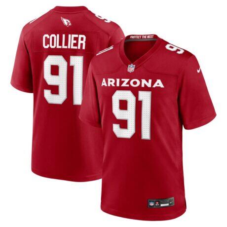 L.J. Collier Arizona Cardinals Nike Team Game Jersey - - Front View