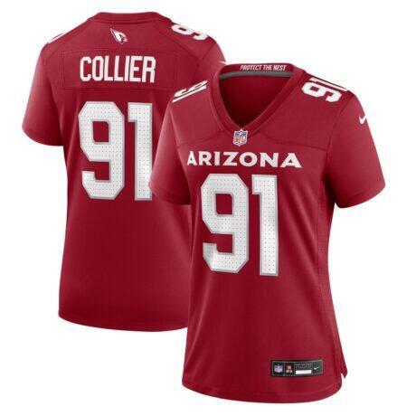 L.J. Collier Arizona Cardinals Nike Women's Game Jersey - - Front View