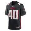 JD Bertrand Atlanta Falcons Nike Team Game Jersey - Black - Side View