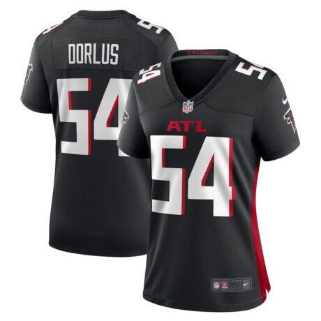 Brandon Dorlus Atlanta Falcons Nike Women's Team Game Jersey - Black - Front View
