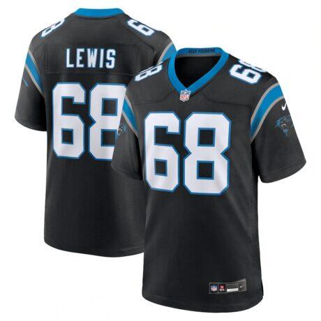 Damien Lewis Carolina Panthers Nike Game Jersey - Black - Front View