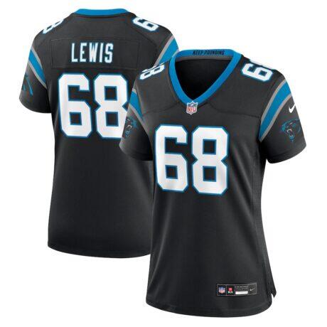 Damien Lewis Carolina Panthers Nike Women's Game Jersey - Black - Front View