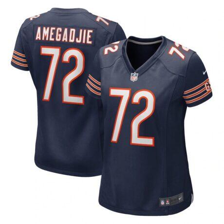 Kiran Amegadjie Chicago Bears Nike Women's Game Jersey - Navy - Front View