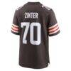 Zak Zinter Cleveland Browns Nike Team Game Jersey - Brown - Detail View