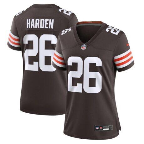 Myles Harden Cleveland Browns Nike Women's Game Jersey - Brown - Front View