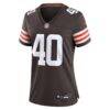 Nathaniel Watson Cleveland Browns Nike Women's Game Jersey - Brown - Side View