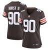 Maurice Hurst II Cleveland Browns Nike Women's Game Jersey - Brown - Front View