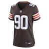 Maurice Hurst II Cleveland Browns Nike Women's Game Jersey - Brown - Side View