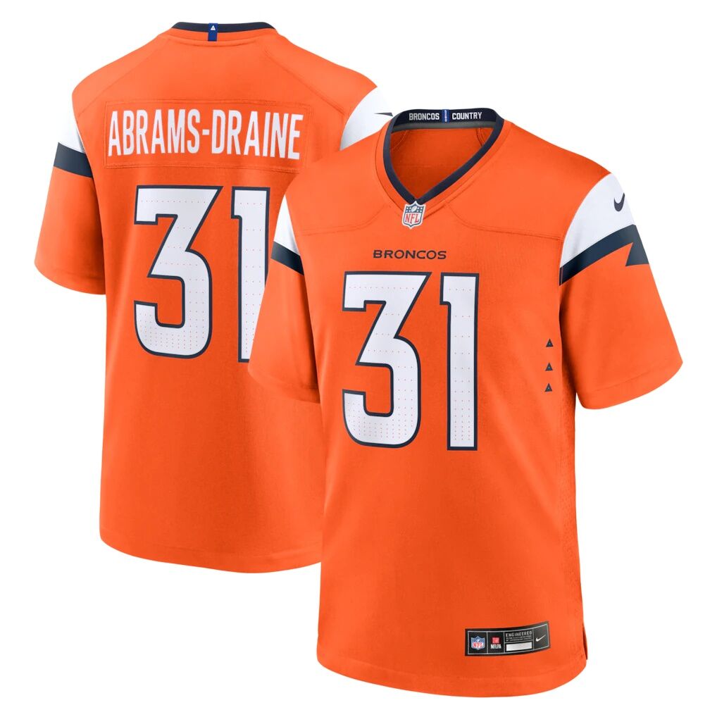 Kris Abrams-Draine Denver Broncos Nike Team Game Jersey