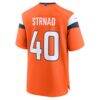 Justin Strnad Denver Broncos Nike Team Game Jersey - Orange - Detail View