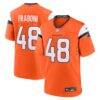 Mitchell Fraboni Denver Broncos Nike Team Game Jersey - Orange - Front View