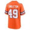Alex Singleton Denver Broncos Nike Alternate Game Jersey - Orange - Detail View