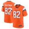 Adam Trautman Denver Broncos Nike Team Game Jersey - Orange - Front View