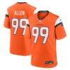 Zach Allen Denver Broncos Nike Team Game Jersey - Orange - Front View
