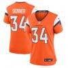 JL Skinner Denver Broncos Nike Women's Team Game Jersey - Orange - Front View
