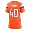 Justin Strnad Denver Broncos Nike Women's Team Game Jersey - Orange - Detail View