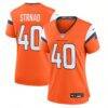 Justin Strnad Denver Broncos Nike Women's Team Game Jersey - Orange - Front View