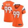 Zach Allen Denver Broncos Nike Women's Team Game Jersey - Orange - Front View
