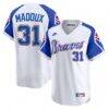 Greg Maddux Atlanta Braves Nike Throwback Cooperstown Collection Limited Jersey - White - Front View