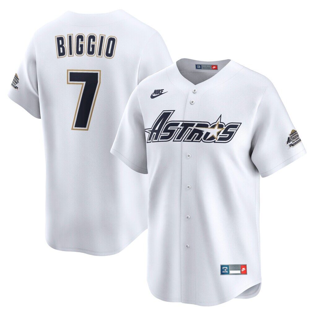 Craig Biggio Houston Astros Nike Throwback Cooperstown Collection Limited Jersey