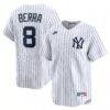 Yogi Berra New York Yankees Nike Cooperstown Collection Limited Jersey - White - Front View