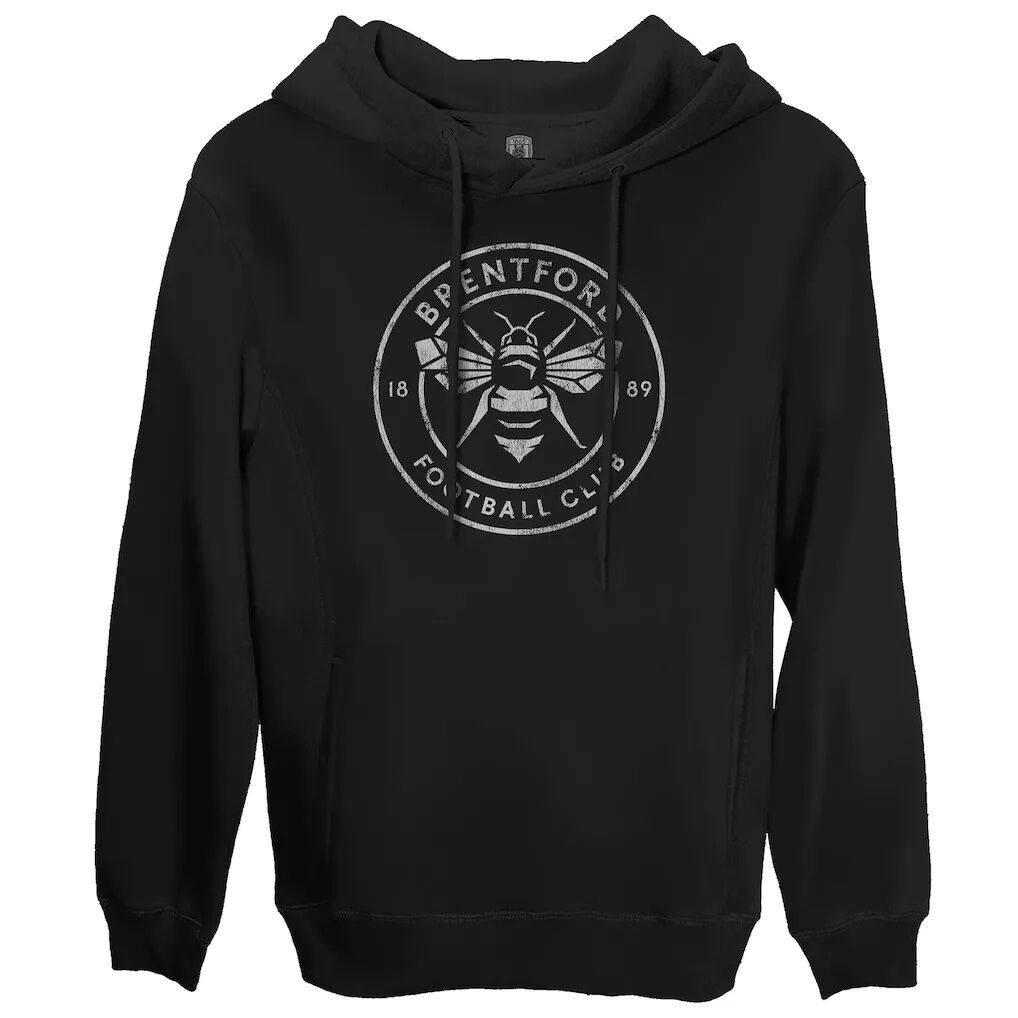 Brentford FC 1863FC Mono Badge Fleece Pullover Hoodie Sweatshirt