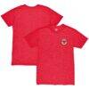 Brentford FC 1863FC Left Color Badge Retro Tri-Blend T-Shirt - Red - Front View