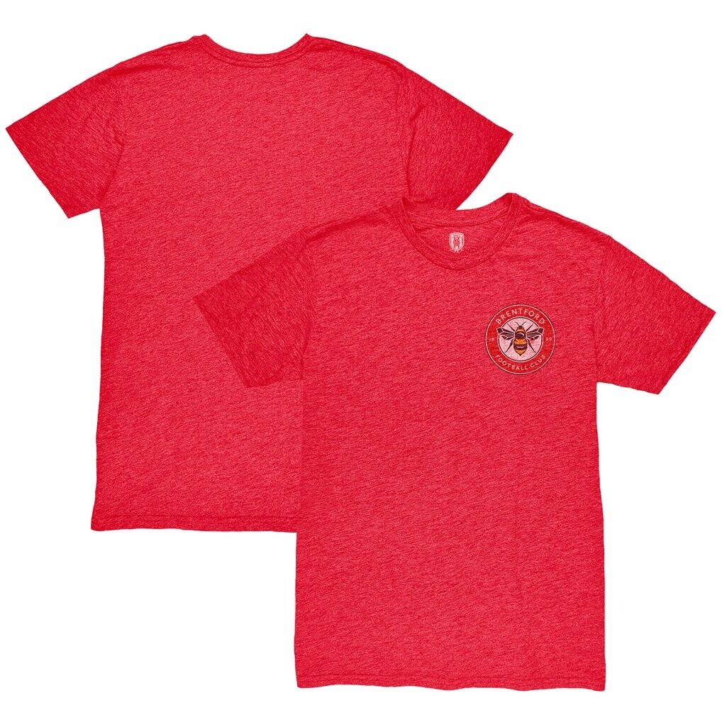 Brentford FC 1863FC Left Color Badge Retro Tri-Blend T-Shirt