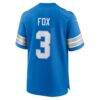 Jack Fox Detroit Lions Nike Team Game Jersey - Blue - Detail View