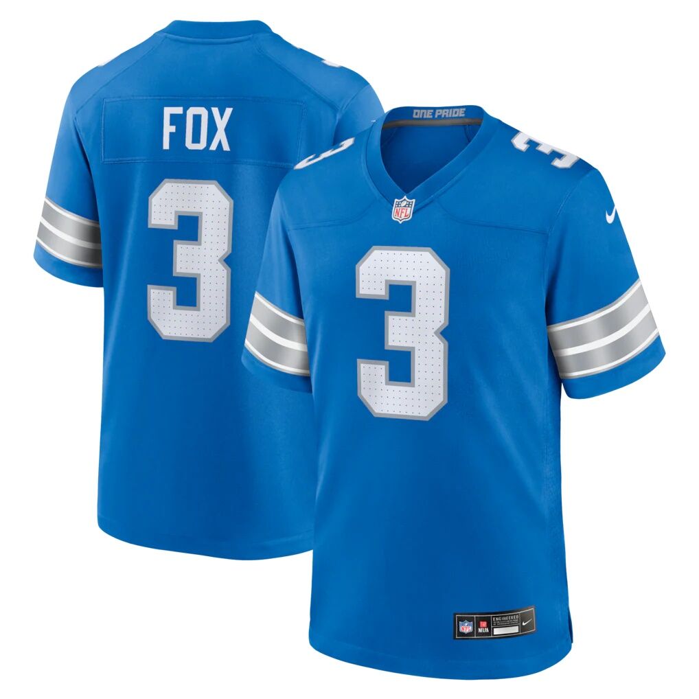 Jack Fox Detroit Lions Nike Team Game Jersey