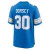 Khalil Dorsey Detroit Lions Nike Team Game Jersey - Blue - Detail View