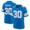 Khalil Dorsey Detroit Lions Nike Team Game Jersey - Blue - Front View