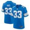 Sione Vaki Detroit Lions Nike Team Game Jersey - Blue - Front View