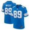 Brock Wright Detroit Lions Nike Team Game Jersey - Blue - Front View