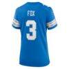 Jack Fox Detroit Lions Nike Women's Team Game Jersey - Blue - Detail View