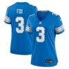 Jack Fox Detroit Lions Nike Women's Team Game Jersey - Blue - Front View