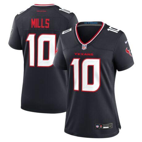 Davis Mills Houston Texans Nike Women's Team Game Jersey - Navy - Front View