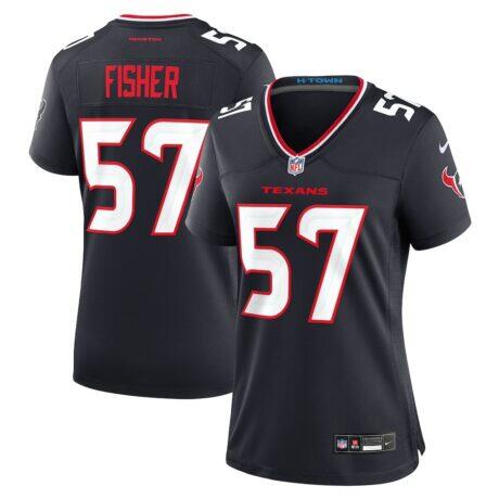 Blake Fisher Houston Texans Nike Women's Team Game Jersey - Navy - Front View