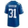 Tyler Goodson Indianapolis Colts Nike Game Jersey - - Detail View