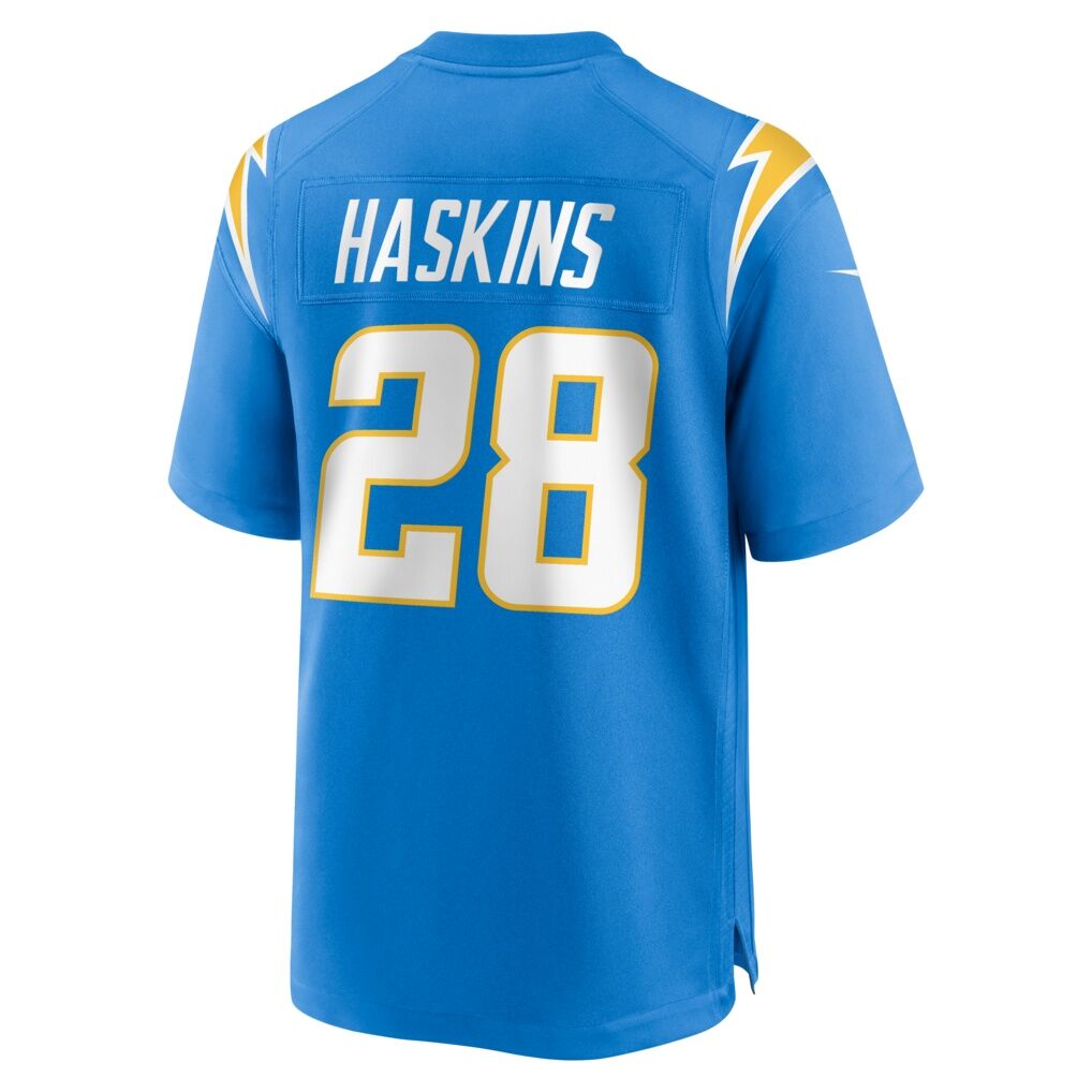 Hassan Haskins Los Angeles Chargers Nike Team Game Jersey -  Powder Blue