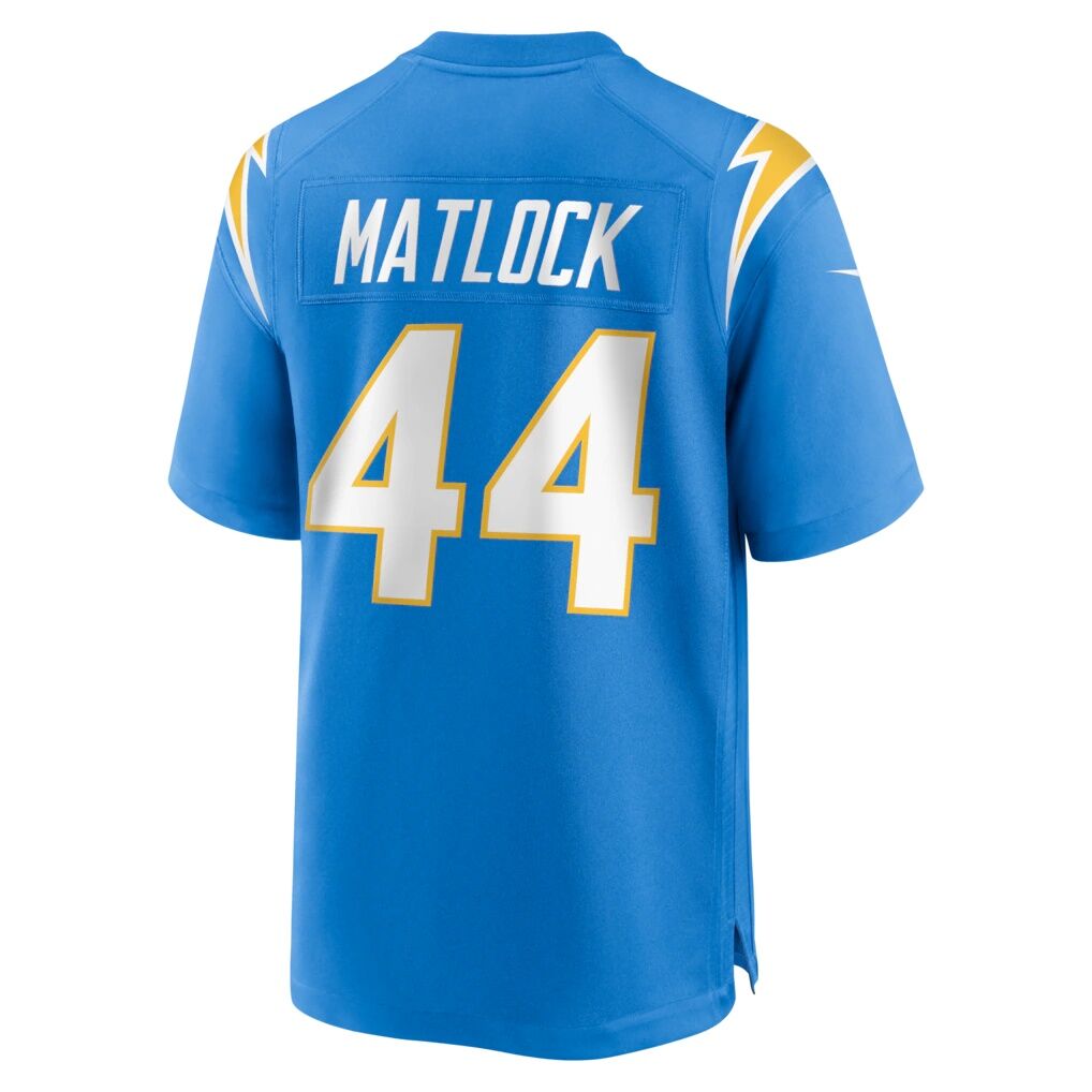 Scott Matlock Los Angeles Chargers Nike Team Game Jersey -  Powder Blue