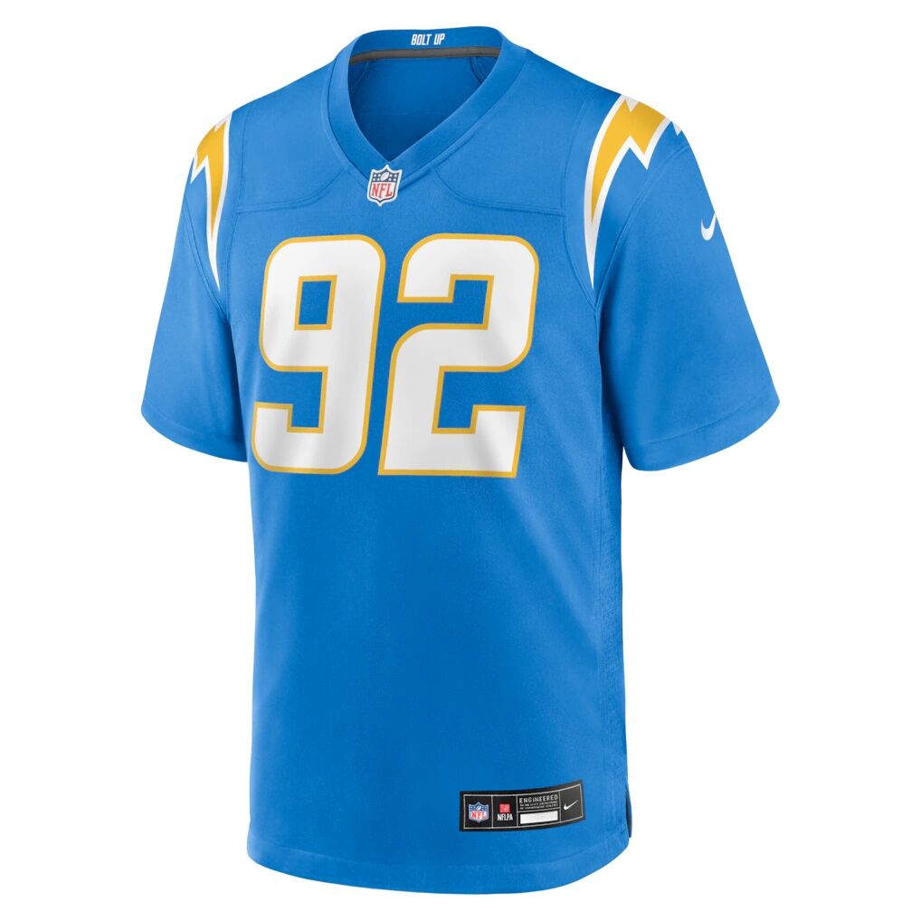 Justin Eboigbe Los Angeles Chargers Nike Team Game Jersey -  Powder Blue
